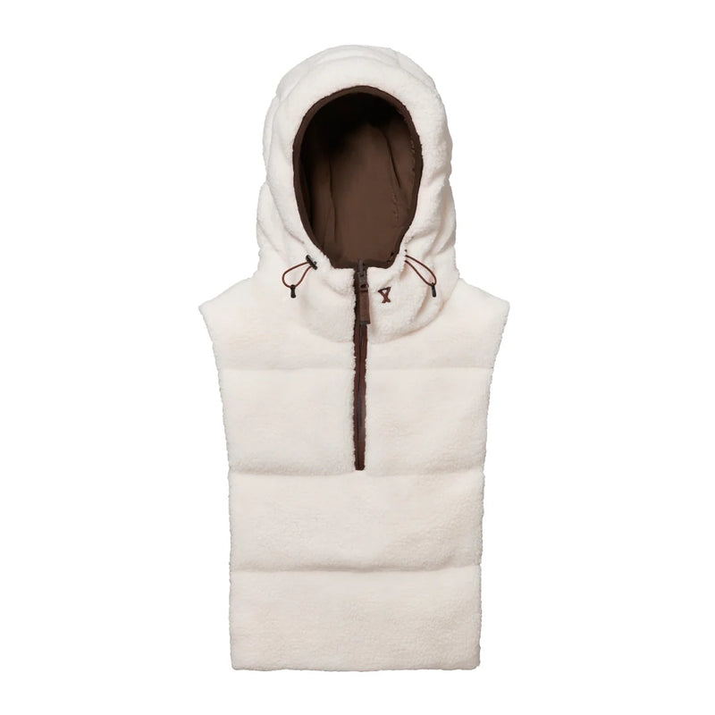 Capucha acolchada sherpa y chocolate — vista 1