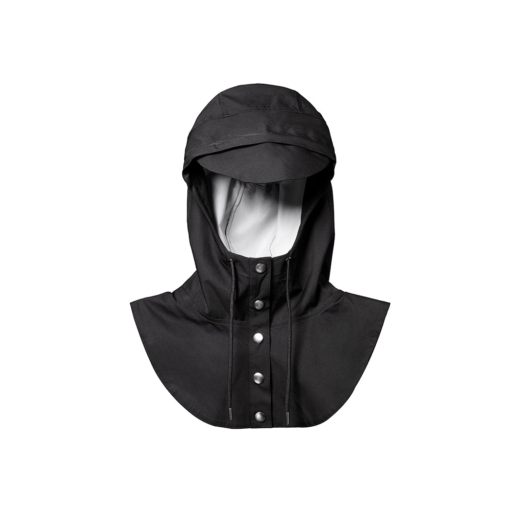 Capucha de lluvia Fudini negra — vista 1