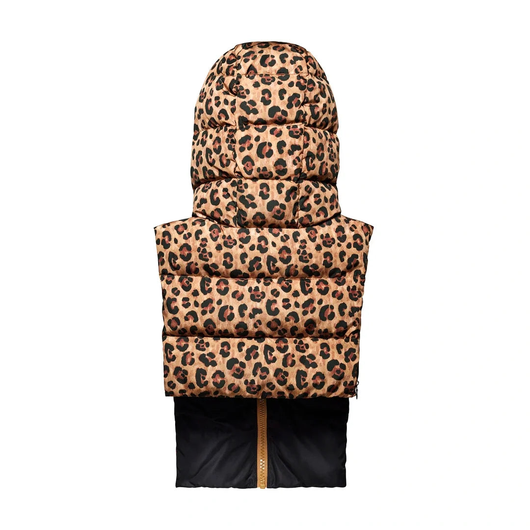 Capucha acolchada de leopardo y negra — vista 5