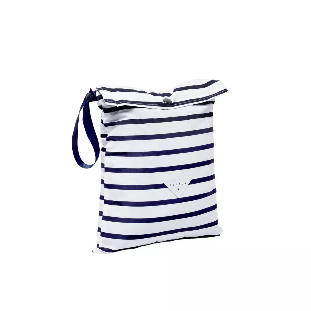 Capucha acolchada de rayas azul marino y blanco — vista 7
