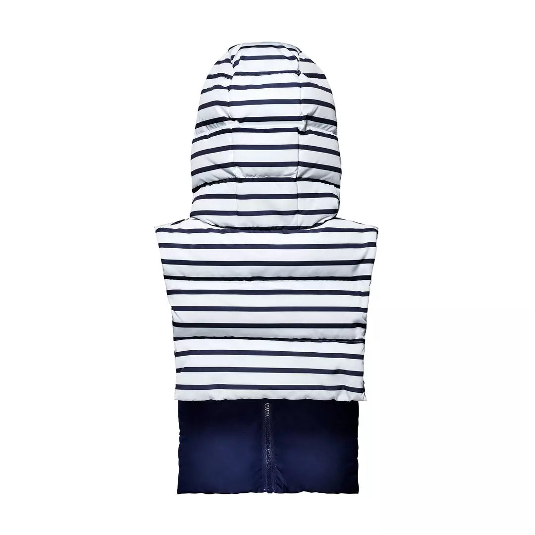 Capucha acolchada de rayas azul marino y blanco — vista 6