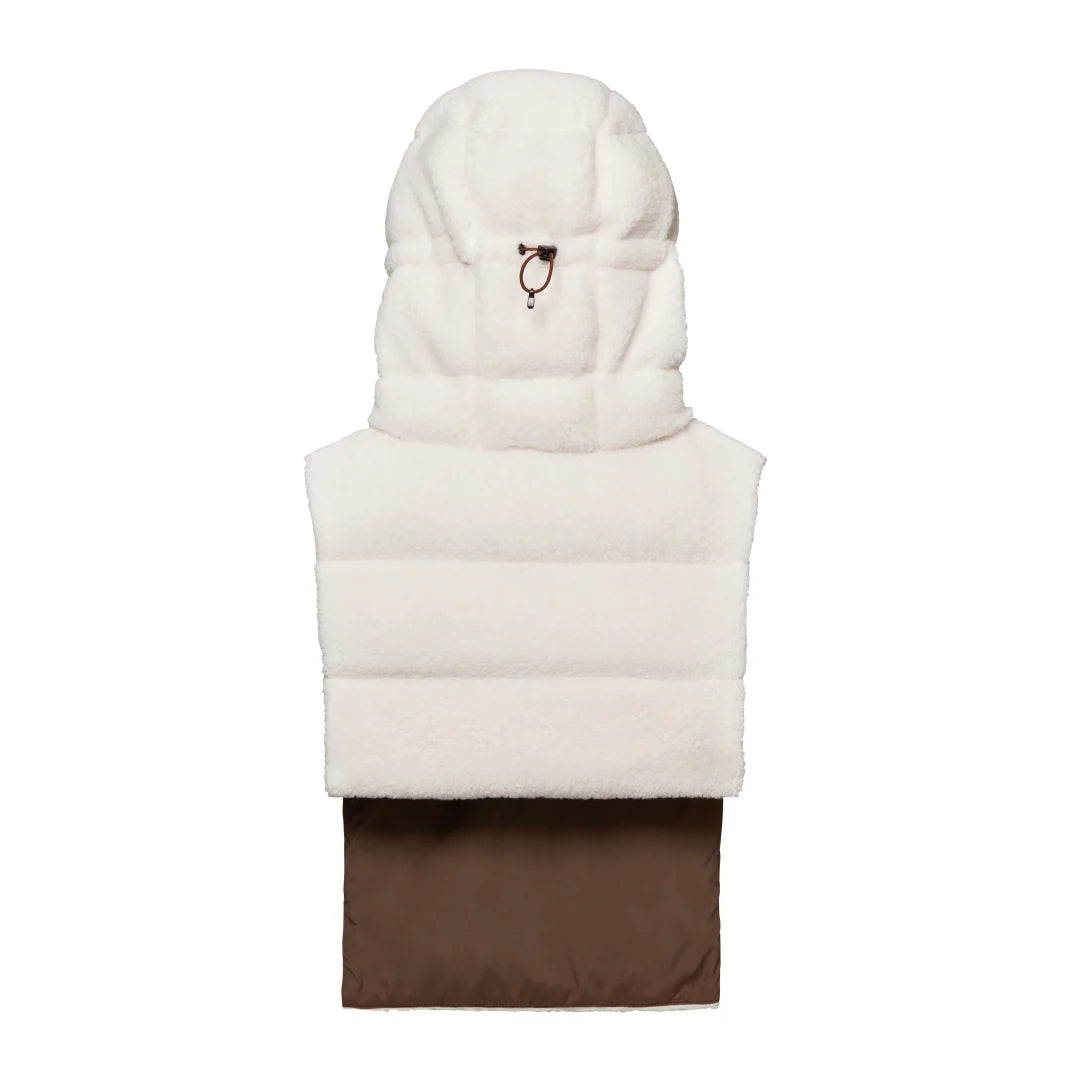 Capucha acolchada sherpa y chocolate — vista 6