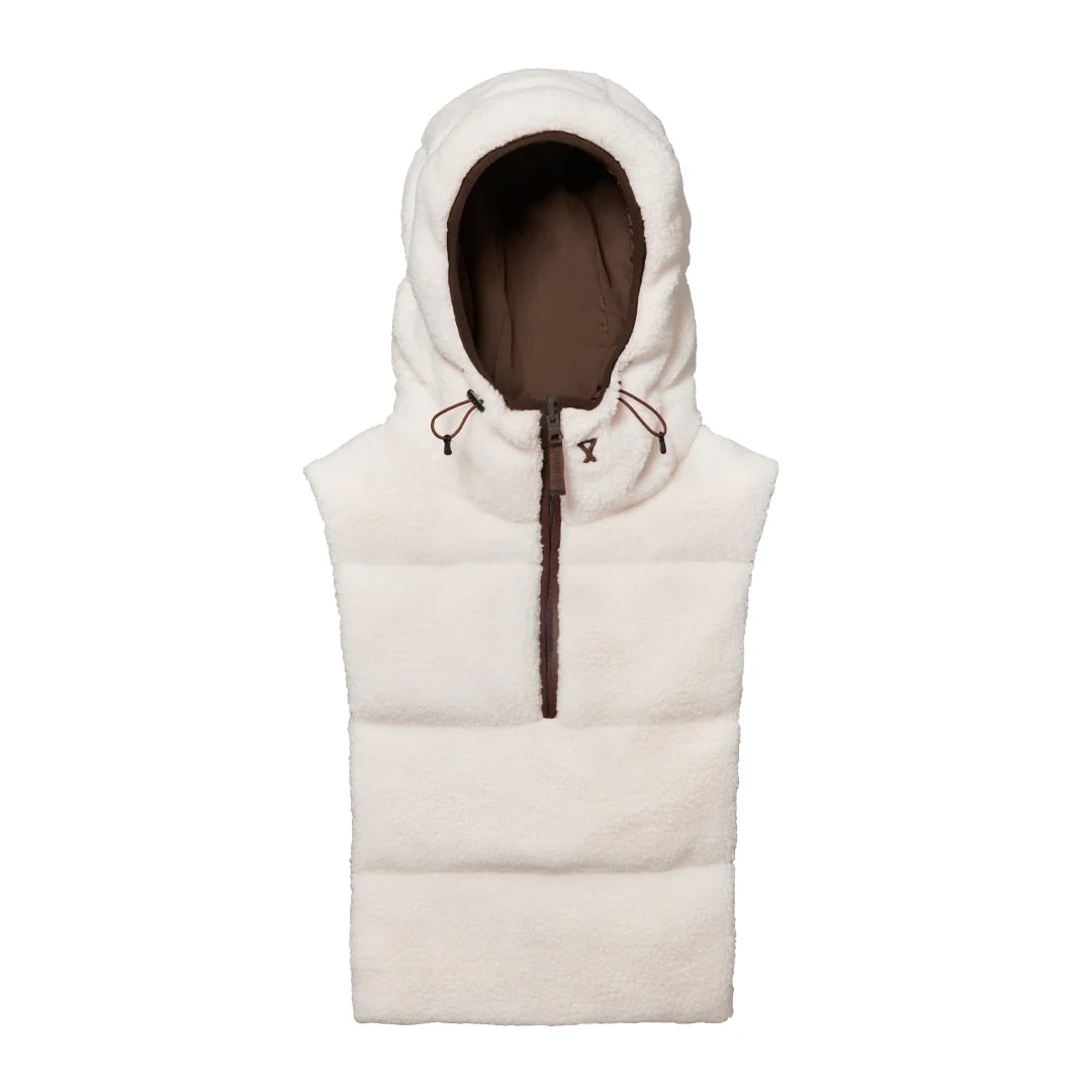 Capucha acolchada sherpa y chocolate — vista 1