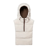 Capucha acolchada sherpa y chocolate — vista 1