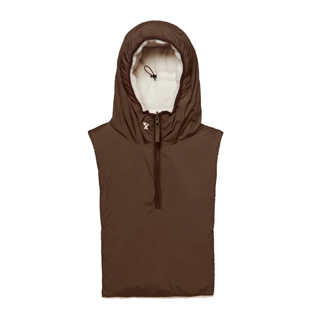 Capucha acolchada sherpa y chocolate — vista 5