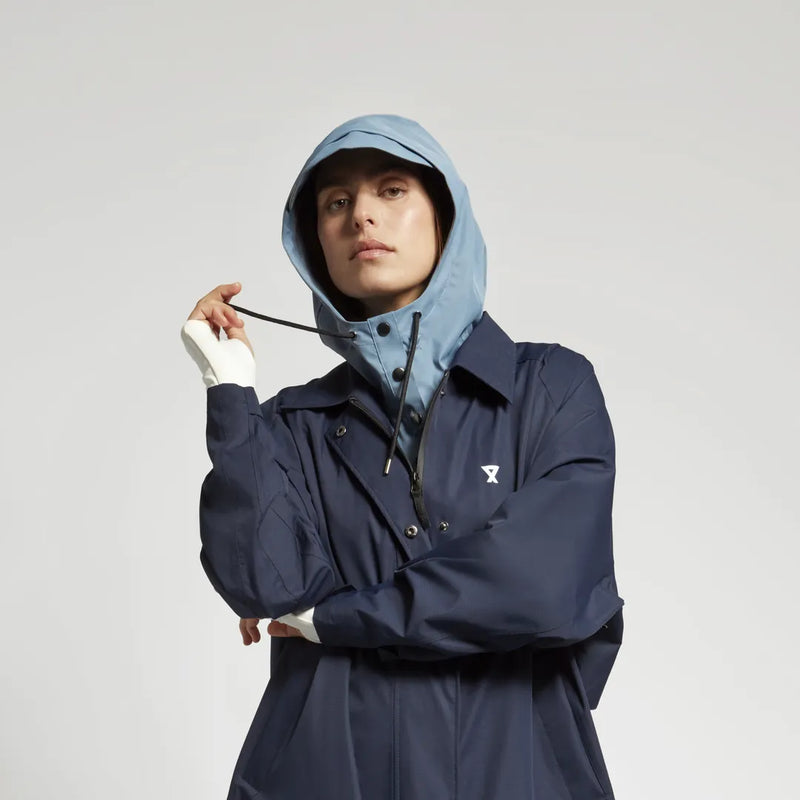 Capucha de lluvia Fudini azul grisáceo — vista 2