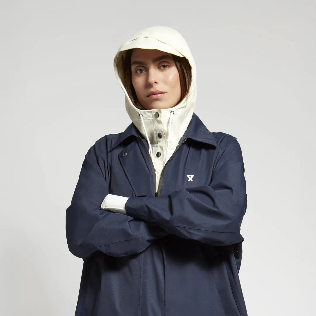 Capucha de lluvia Fudini crema — vista 3